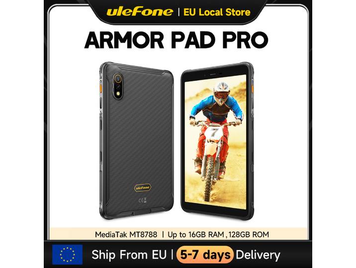 Tablette durcie Ulefone Armor Pad Pro IP68/IP69K 4G MT8788 16 Go de RAM (8 Go + 8 Go de RAM virtuelle) 128 Go de ROM 48 MP 7650 mAh Android 13