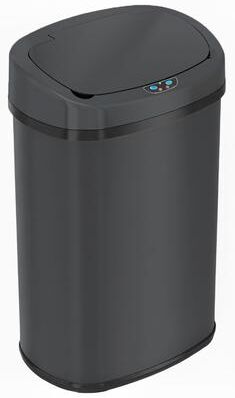 iTouchless Oval 13‑Gallon Sensor Kitchen Trash Can with AbsorbX Odor Filter