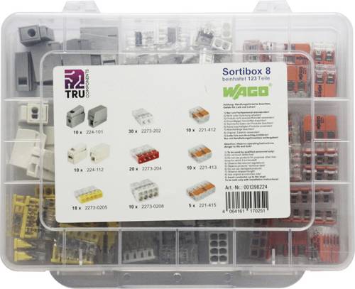 WAGO WA-741-884 Verbindungsklemmen-Sortiment flexibel: 2.5-4mm² starr: 2.5-4mm² 123St.