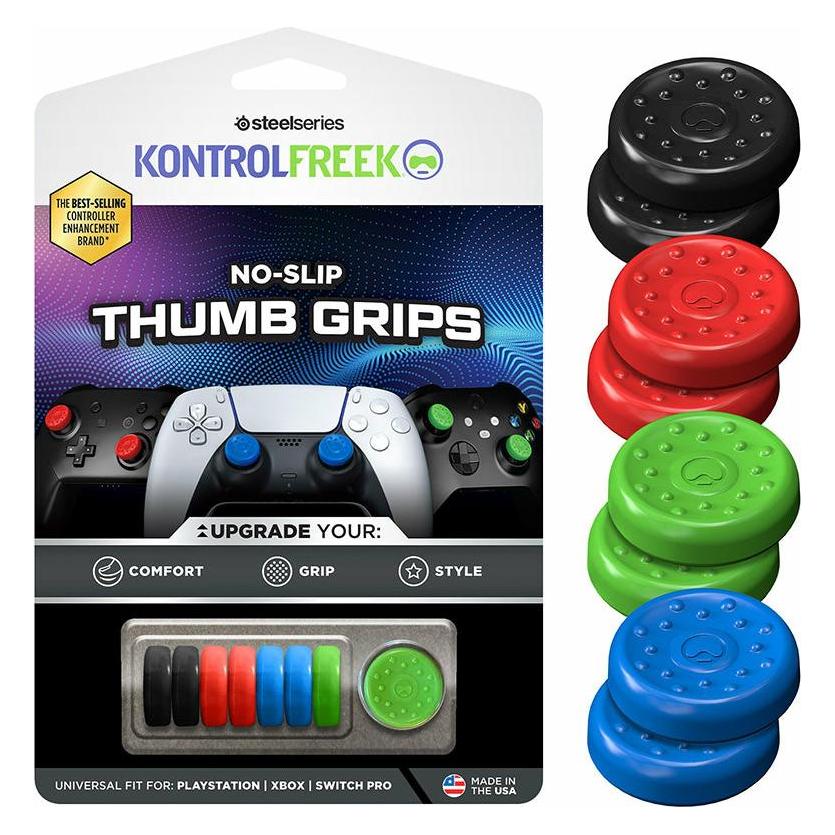 SteelSeries No-Slip Thumbgrip 8-pack - UNI (PS2, PS3, PS4, PS5, Switch, Xbox 360, Xbox One S, Xbox Series S, Xbox Series X) (1010-UNI)