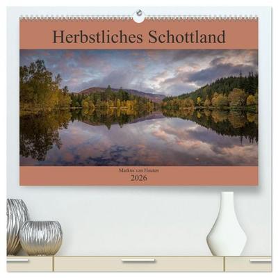 Herbstliches Schottland (hochwertiger Premium Wandkalender 2026 DIN A2 quer), Kunstdruck in Hochglanz