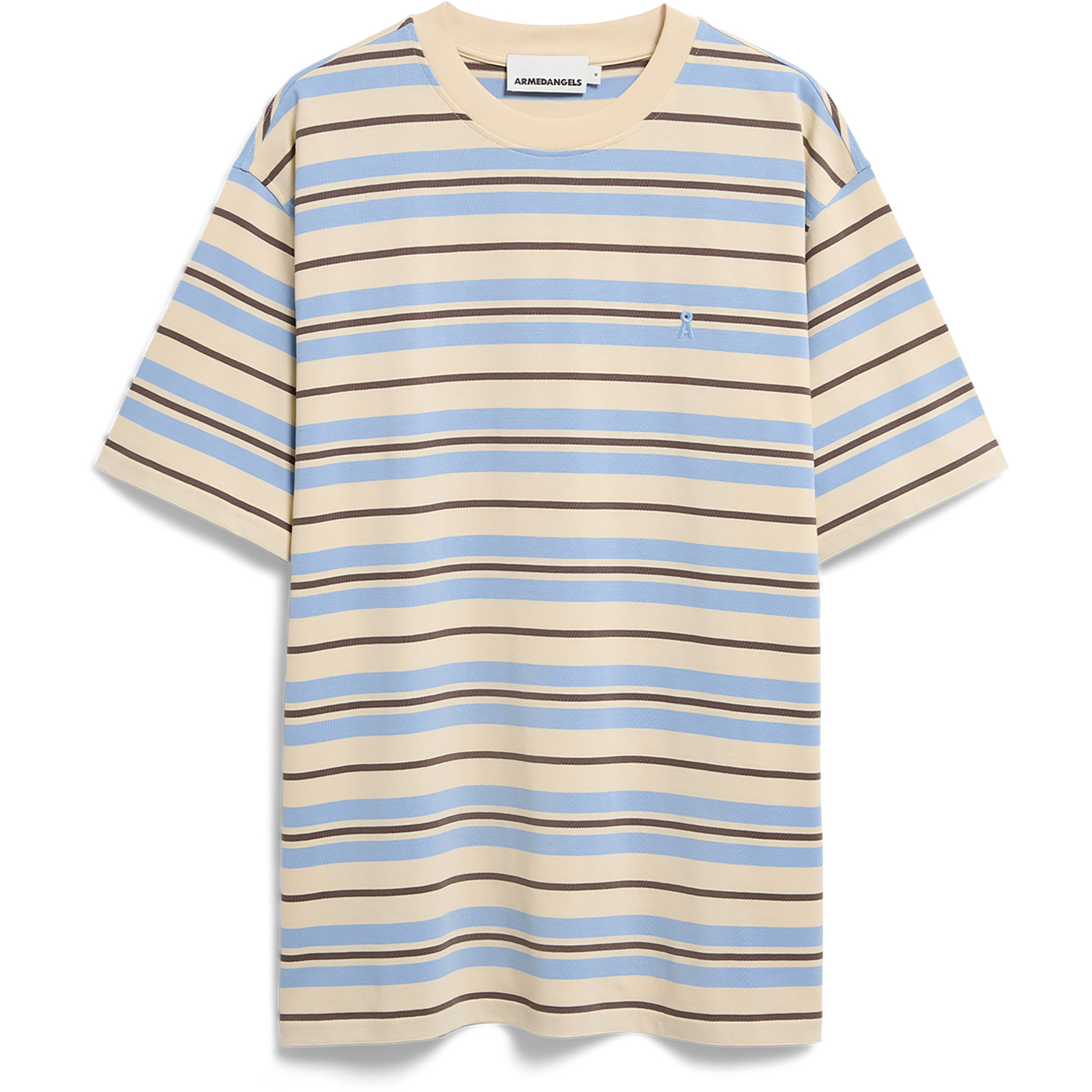 Armedangels Maarkos Stripes Herren T-Shirts weiss Größe XL Lifestyle Hautfreundlich