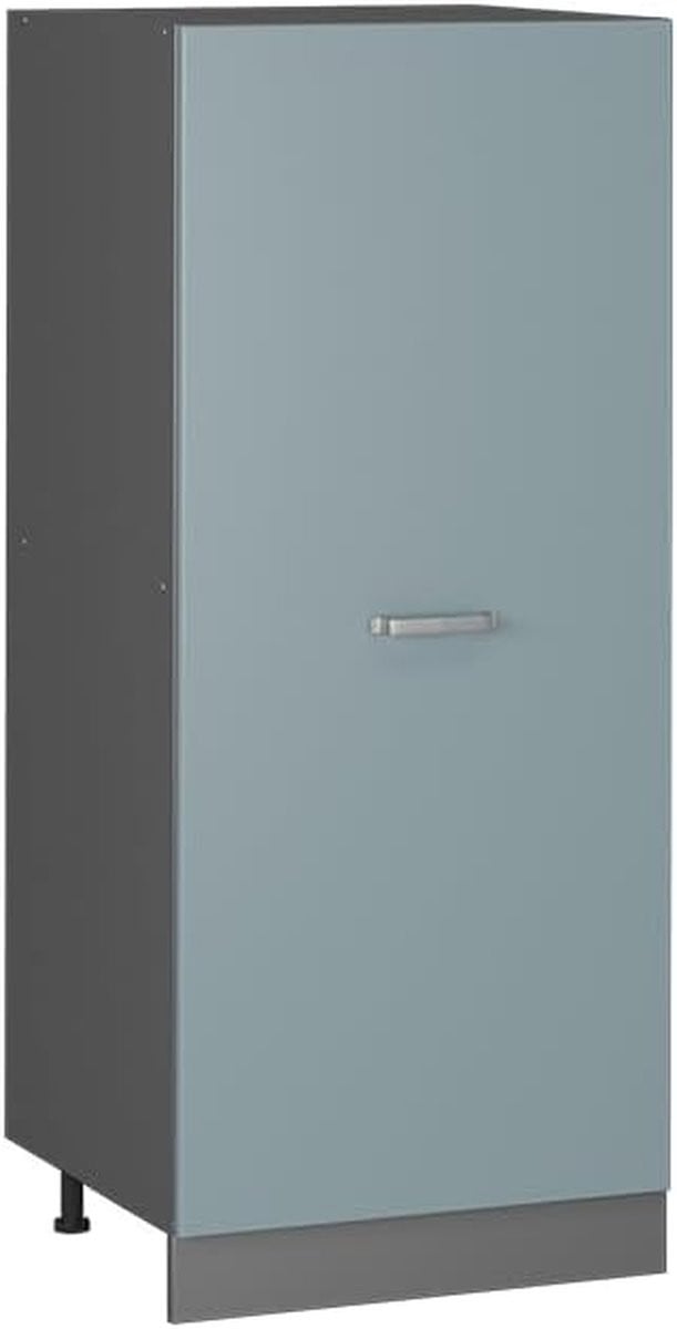 Blauwgrijze modulaire hoge keukenkast van MDF - Breedte: 60 cm
