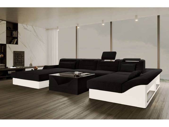 Wohnlandschaft Monza U Form Stoffsofa