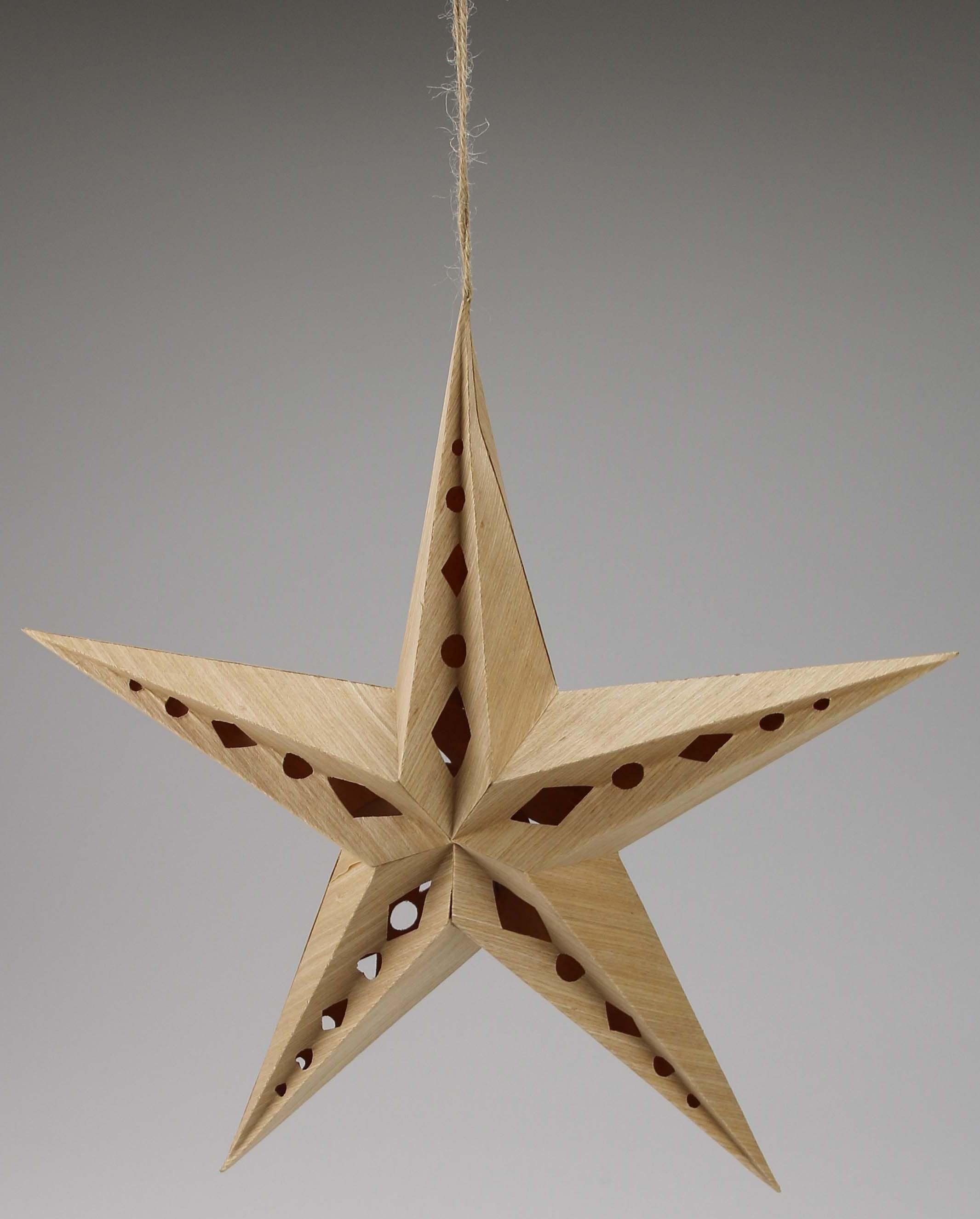 Dekostern AM DESIGN "Weihnachtsstern, Weihnachtsdeko", beige (natur), Ø:50cm, Papier, Dekosterne, Dekostern, Papierstern