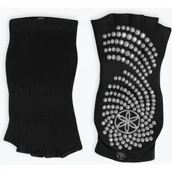 GAIAM YOGA SOCKEN BLACK TOELESS GRIPPY SOCKS (SMALL/MEDIUM) - ZEHENLOS, Größe ONE SIZE in Schwarz Schwarz