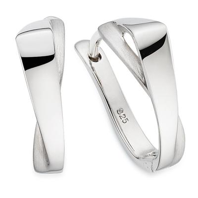 Paar Creolen BRUNO BANANI "Schmuck Geschenk Silbercreolen", silber (silberfarben), Ohrringe, Damen, Silber 925 (Sterlingsilber)