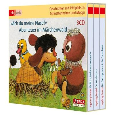 Geschichten mit Pittiplatsch, Schnatterinchen und Moppi 'Ach du meine Nase!' Abenteuer im Märchenwald - Ingeborg Feustel, CD, 9783898303385