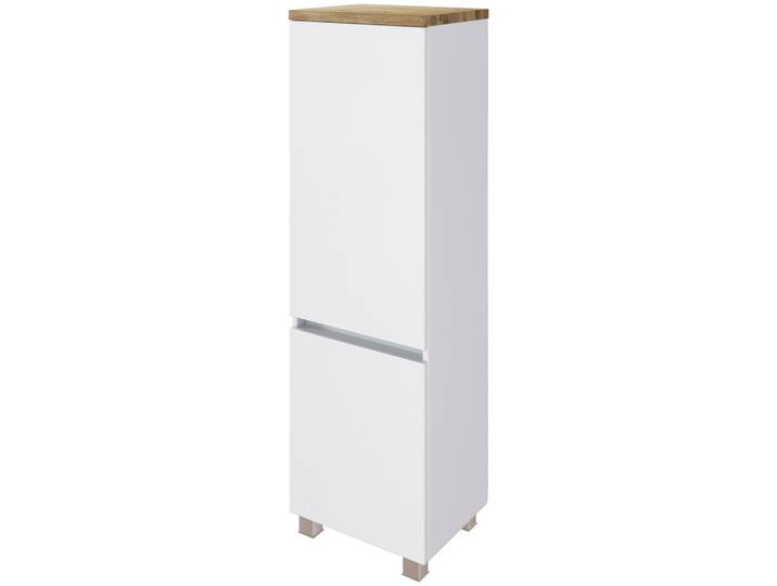 Midischrank WELLTIME Livorno , weiss (weiß, weiß), B:40cm H:130cm T:35cm, Schränke, Midischrank, stehende und hängende Montage möglich