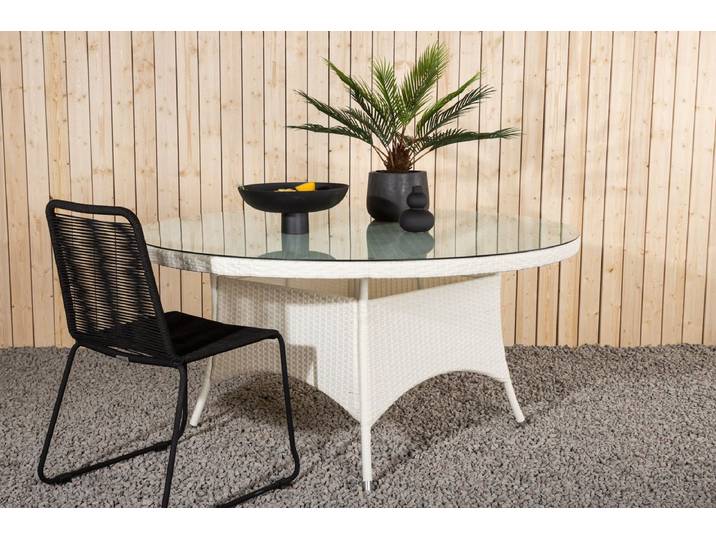Gartentisch Eluno - das moderne Design schafft eine gemütliche Atmosphäre - Weiß - ø150 - Luxusbetten24