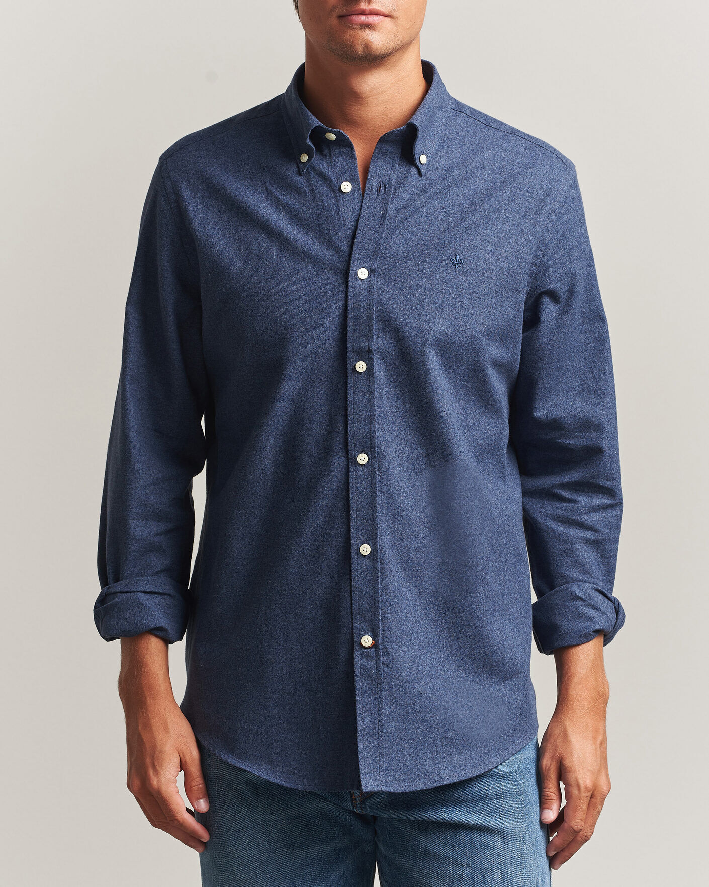 Morris Watts Flannel Shirt Navy men XXL Blå