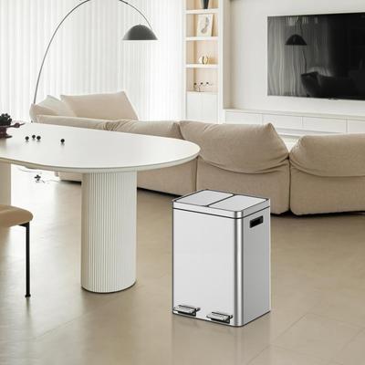 Yun 8/10.6/12/15.9 Gallon Recycling Trash Can, 2 Compartments for Recycling and Trash