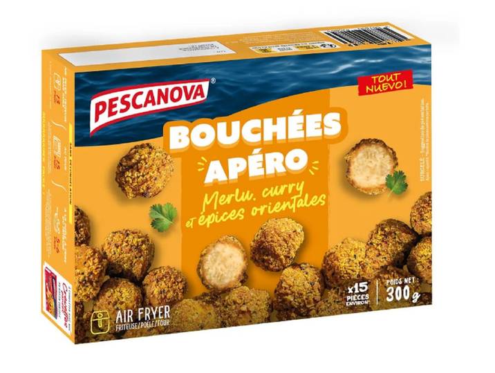PESCANOVA Bouchées Apéritives Merlu, Curry et Epices Orientales 300g