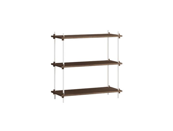 MOEBE Shelving System Classic Regal Geräucherte Eiche-white, 86x85x35 cm, S.85.1.A