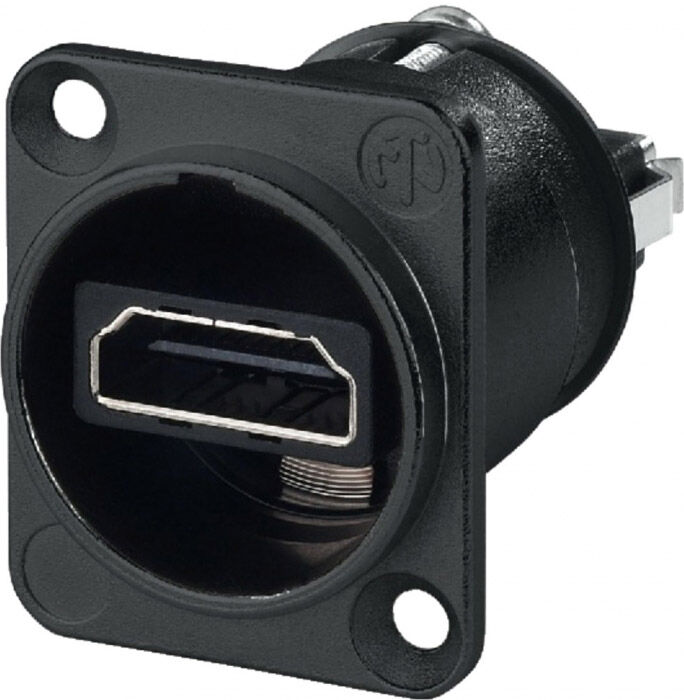 Neutrik Nahdmi W B Hdmi Durchführung Im Schwarzen D-Form Gehäuse