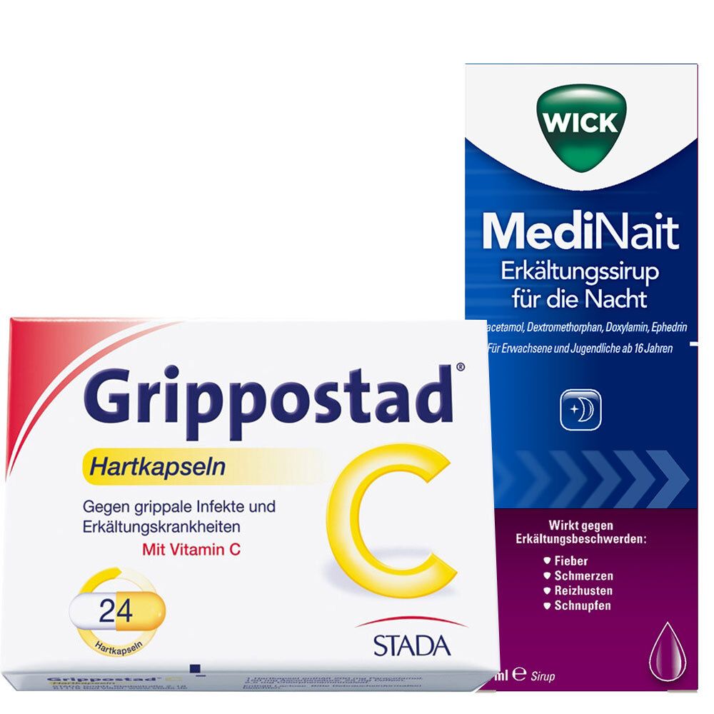 Erkältungsset Wick MediNait & Grippostad C 1 St Set