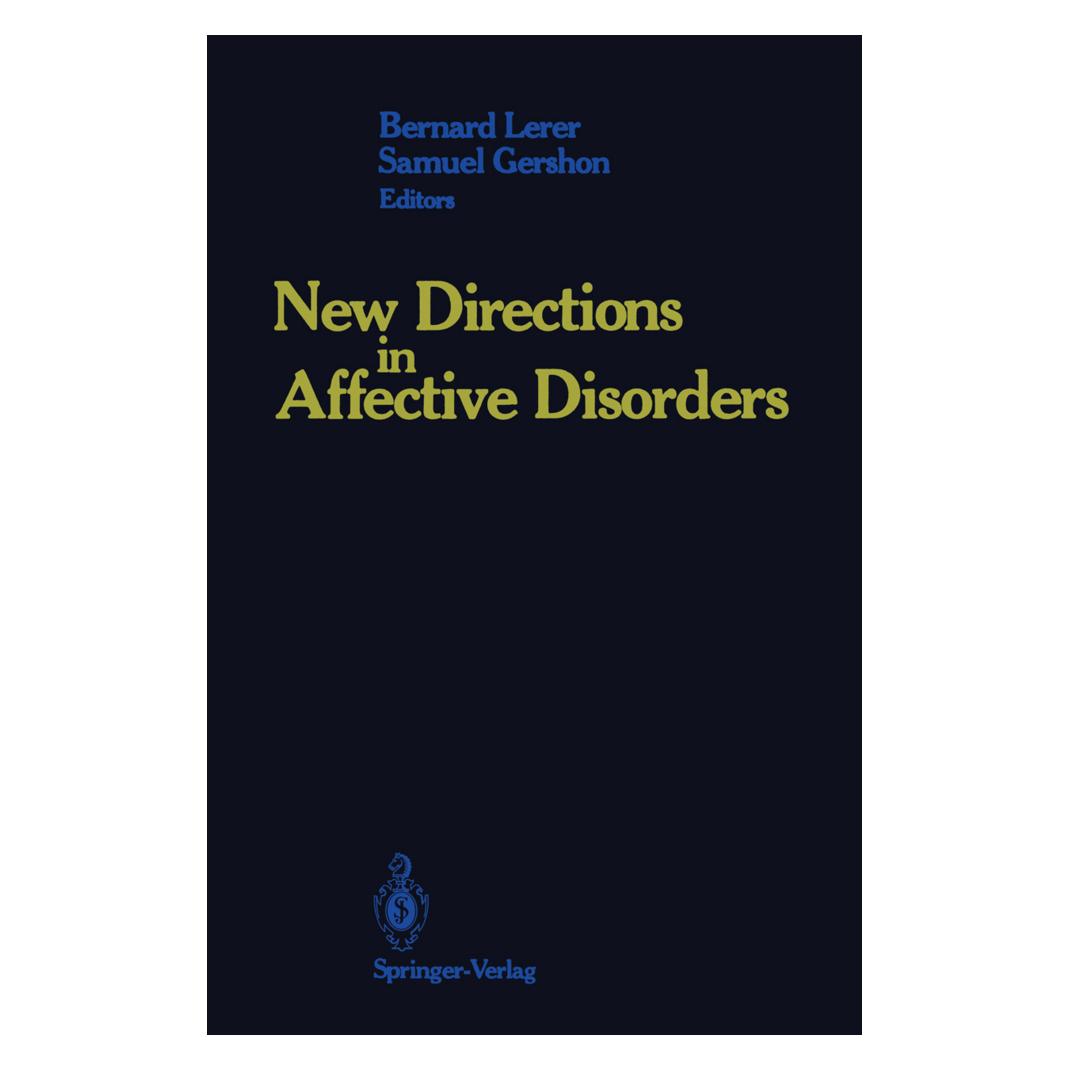 Springer New Directions in Affective Disorders (Englisch, Softcover, Bernard Lerer, Samuel Gershon) (55538214)