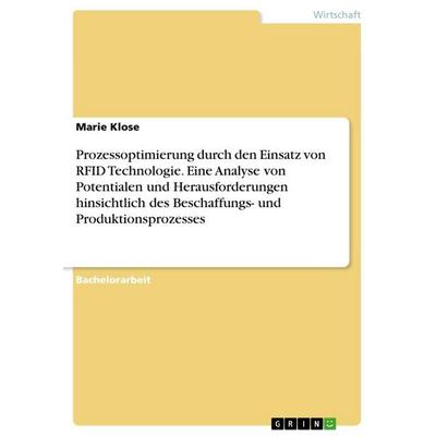 Prozessoptimierung durch den Einsatz von RFID Technologie. Eine Analyse von Potentialen und Herausforderungen hinsichtlich des Beschaffungs- und