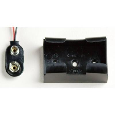 Takachi BH9V2 Batteriehalter 1x 9 V Block Druckknopfanschluss, Kabel (L x B x H) 49.3 x 29.2 x 20 mm