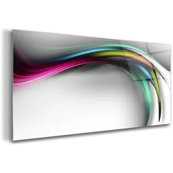 GLASBILD 100x50 cm Linienkunst