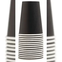 Pronappe 89111I 20x 15 Pappbecher, 20 cl - Schwarz