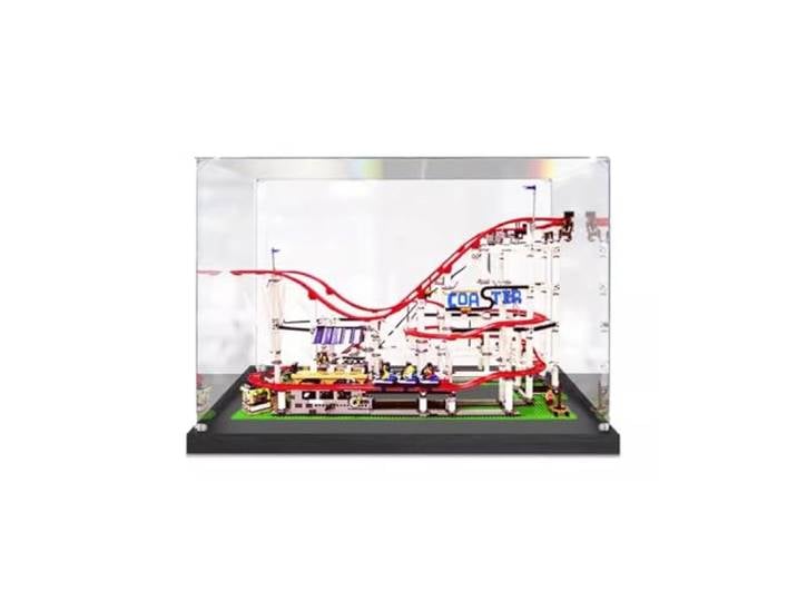 Transparente und staubdichte Vitrine aus Acryl für Lego 10261 große Achterbahn-Modell (97,8 x 46 x 57,9 cm), einfach und bequem zu montieren (Modell nicht im Lieferumfang enthalten) (2 mm)