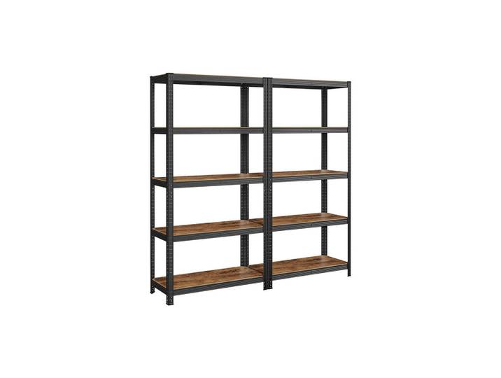 Hansiro Schwerlastregale Karachi 2Er-Set, Grau, Metall, 100x200x50 cm, Freizeit & Co, Heimwerken, Werkstatteinrichtung, Schwerlastregal
