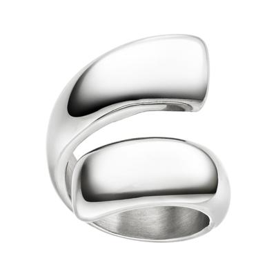 Fingerring JOBO "offen" Gr. 56, silber (edelstahlfarben), Fingerringe, Damen, 56, Edelstahl, Fingerring, aus Edelstahl
