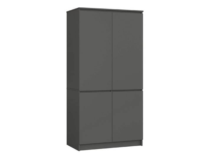 Raumhirsch Furniture Kleiderschrank - Praktische Aufbewahrung - Schlafzimmerschrank Vielseitiger vierflügeliger Stauraum in graphitgrau