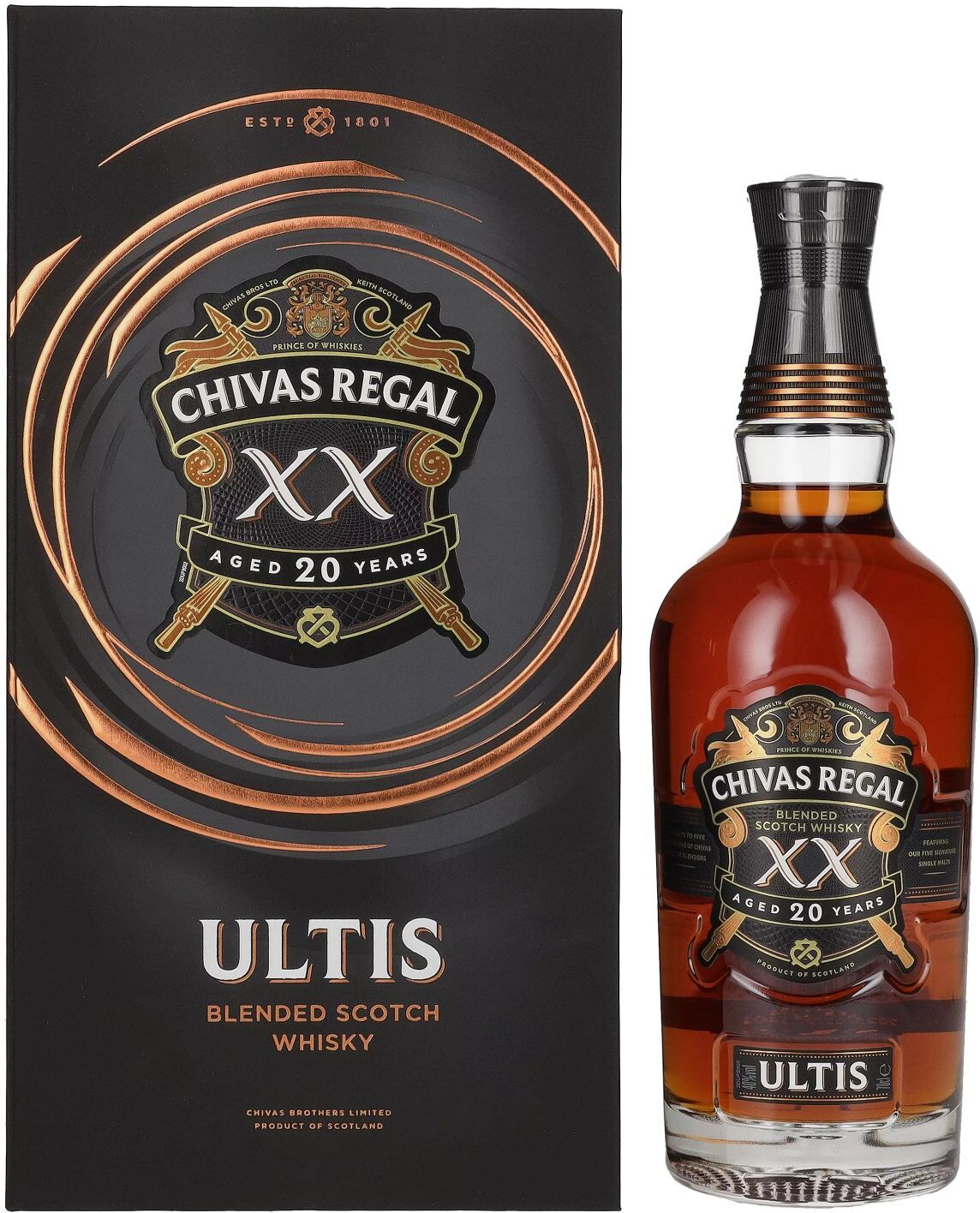 Chivas Brothers Chivas Regal ULTIS XX 20 Years Old Blended Scotch Whisky 40% Vol. 0,7l in Geschenkbox