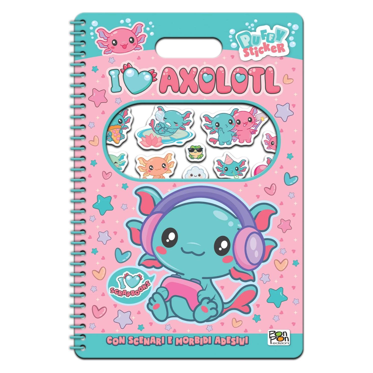 Pon Pon Edizioni I Love Axolotl. Puffy Sticker (68176262)