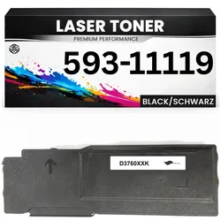 Toner kits kompatibel für Dell 593-11119 Color Laser C3760dn/C3760n/C3760dnf/C3765dnf MFP in Schwarz