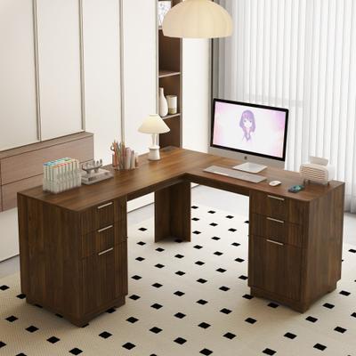 Telepassa L Shaped Computer Desk with Drawers