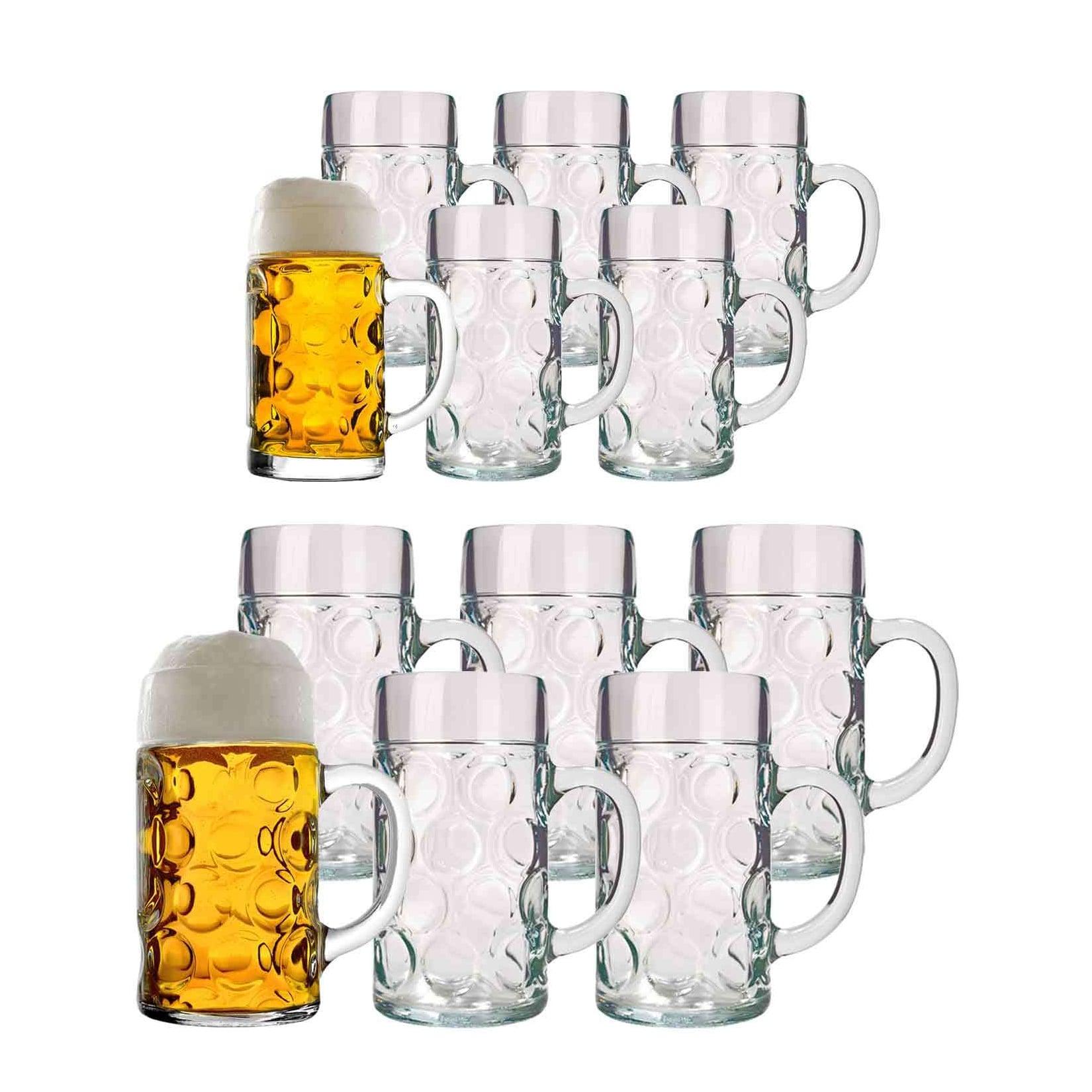 Stölzle Lausitz Bier- & Maßkrüge-Set Isar 0,5l + 1l 12er Set