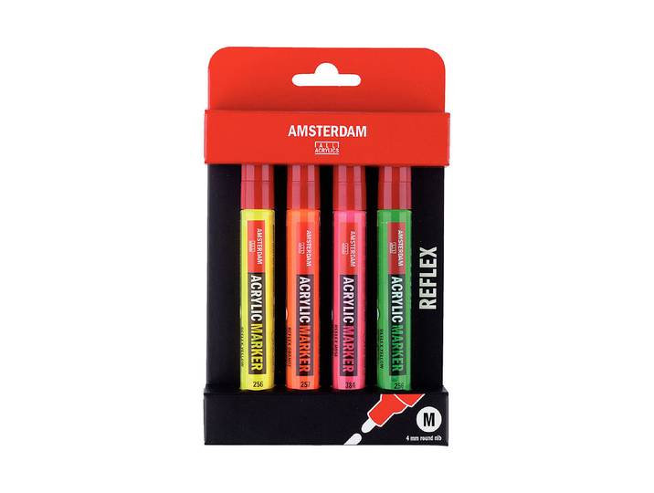 Amsterdam Acryl Marker Set Reflex 4 Stück