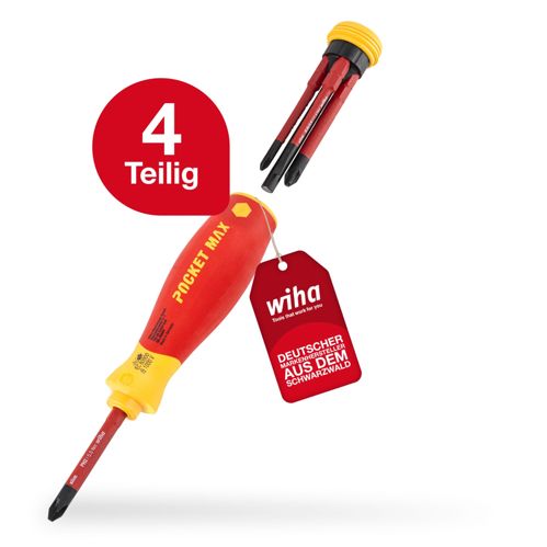 Wiha Schraubendreher mit Bitmagazin PocketMax electric