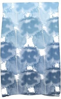 E by Design Beach Clouds Geometric Print Hand Towel