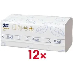 Tork Papierhandtücher »Xpress® Compressed Soft Premium H2 100888« für H2 2-lagig weiß weiß, 21.2 cm