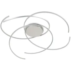 Escale LED-Deckenleuchte Space Aluminium Grau Alu gebürstet 80 cm