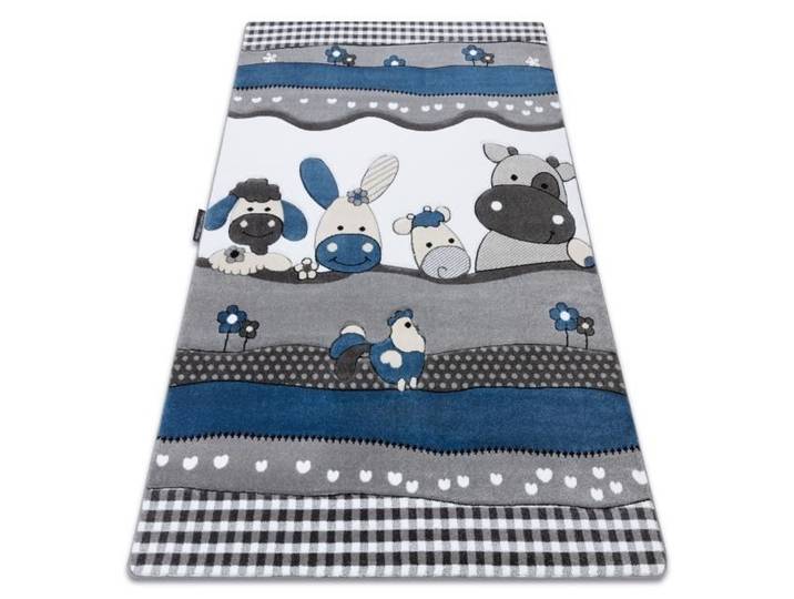 Tapis enfant - PETIT FARM - FERME ANIMAUX - 160x220 cm - Fil polypropylène - Doux et résistant