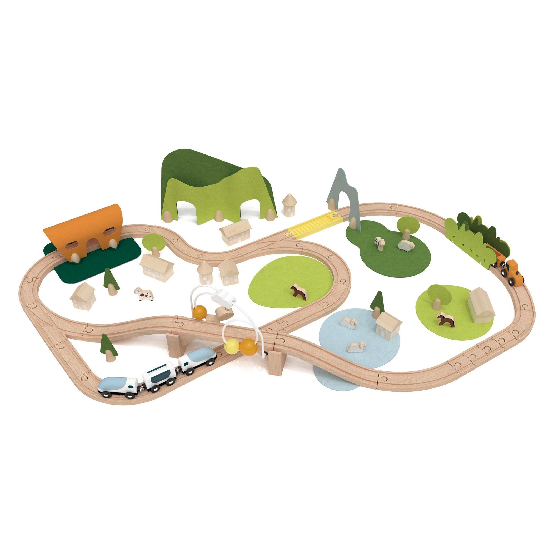Classic World Eisenbahnset natur (MCU50617)