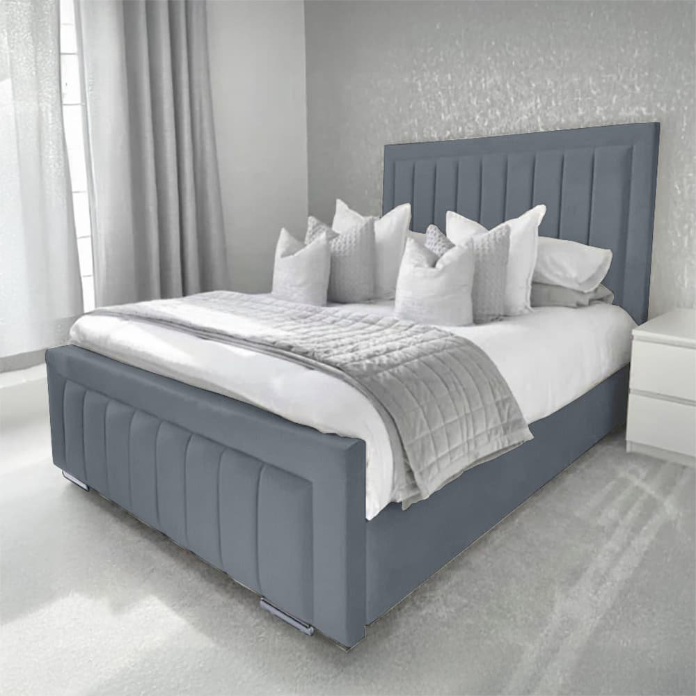 Canora Grey Abianna Upholstered Bed Charcoal Small Double (4')