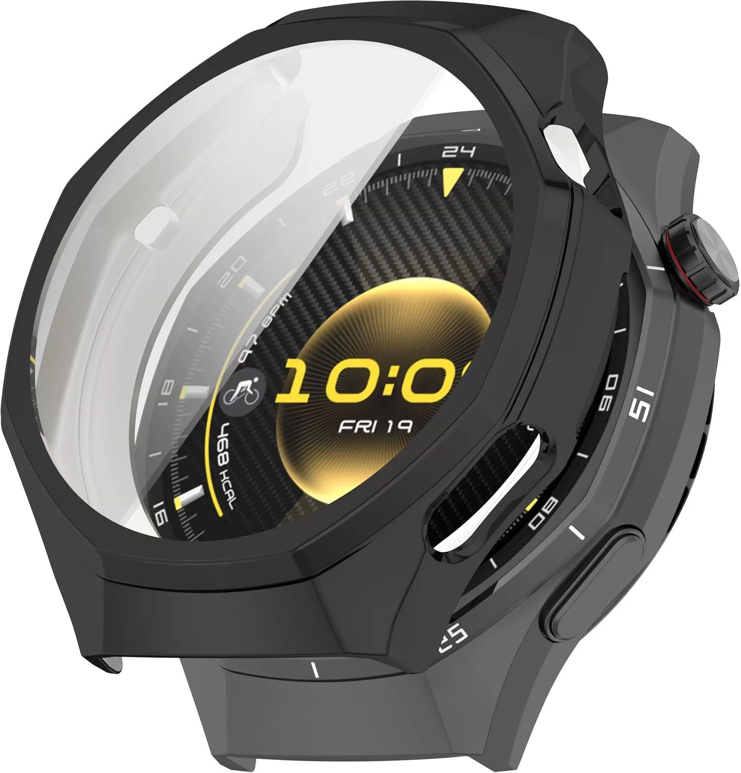 INF Vollständige TPU-Schutzhülle kompatibel mit Huawei Watch GT6 Pro 46mm - Schwarz