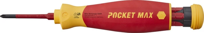 wiha Schraubendreher mit Bit-Magazin PocketMax electric, mit 4 slimBits