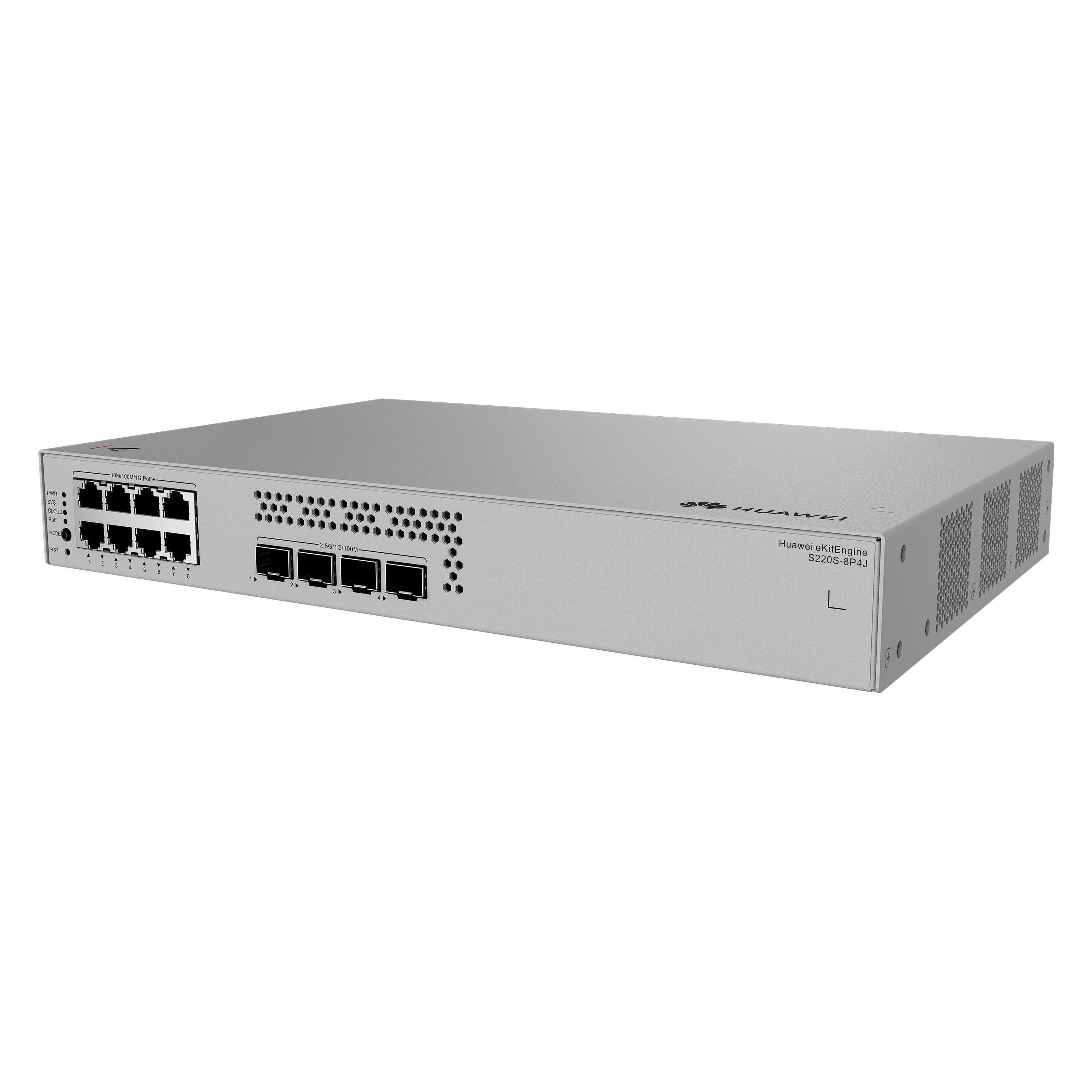 Huawei Data Communication S220S-8P4J S220S-8P4J S220S-8P4J 8x10/100/1000BASE-T ports 128 W PoE+ 4x2. (12 Ports) (98012471)