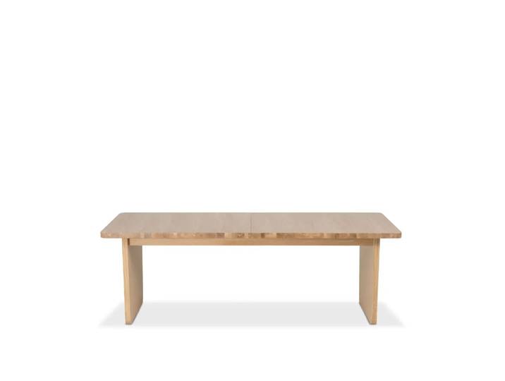 Mavis Table à manger Vaud Chêne blanchi, 2 rallonges