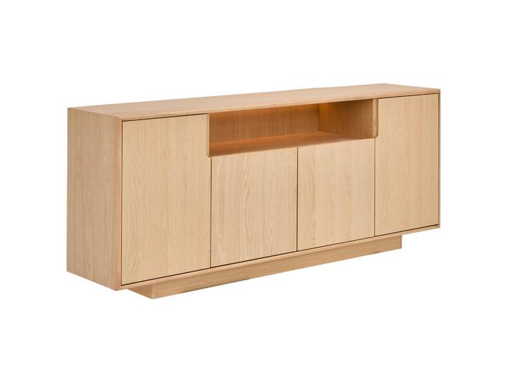 Livetastic Sideboard Lofty Lou, Eiche, Holz, Eiche, furniert, teilmassiv, 2 Fächer, 180x75x40 cm, Holzmöbel, Kleinmöbel Holz, Holzkommoden, Sideboards Holz