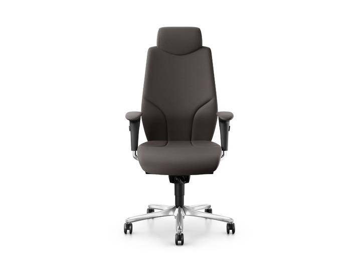 Leder Chefsessel Giroflex 64-9778 mit 4D Armlehnen, Dunkelbraun/Verchromt, Neu, Ergonomischer Stuhl - ideal für flexibles Arbeiten