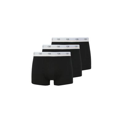 Boxershorts QS, Herren, Gr. L, 3 Stk., Jersey, schwarz, Jersey, Obermaterial: 95% Baumwolle, 5% Elasthan, unifarben, Unterhosen, mit Stretchanteil