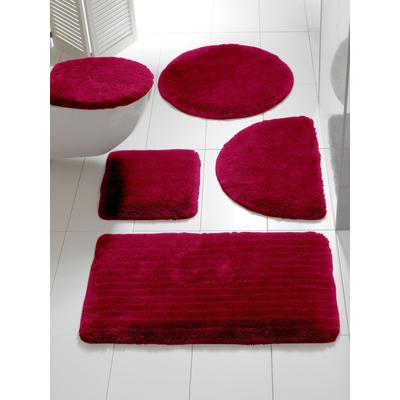 Badematte HEINE HOME Gr. 4, rot (weinrot), rechteckig (70cm x 110cm ), Badematten, Badematte